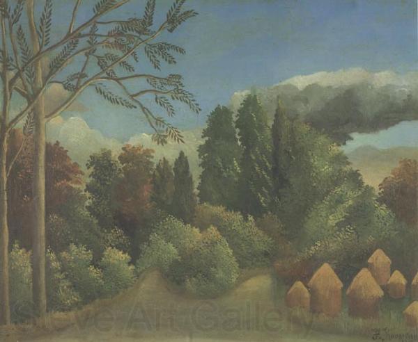 Henri Rousseau The Haystacks Norge oil painting art